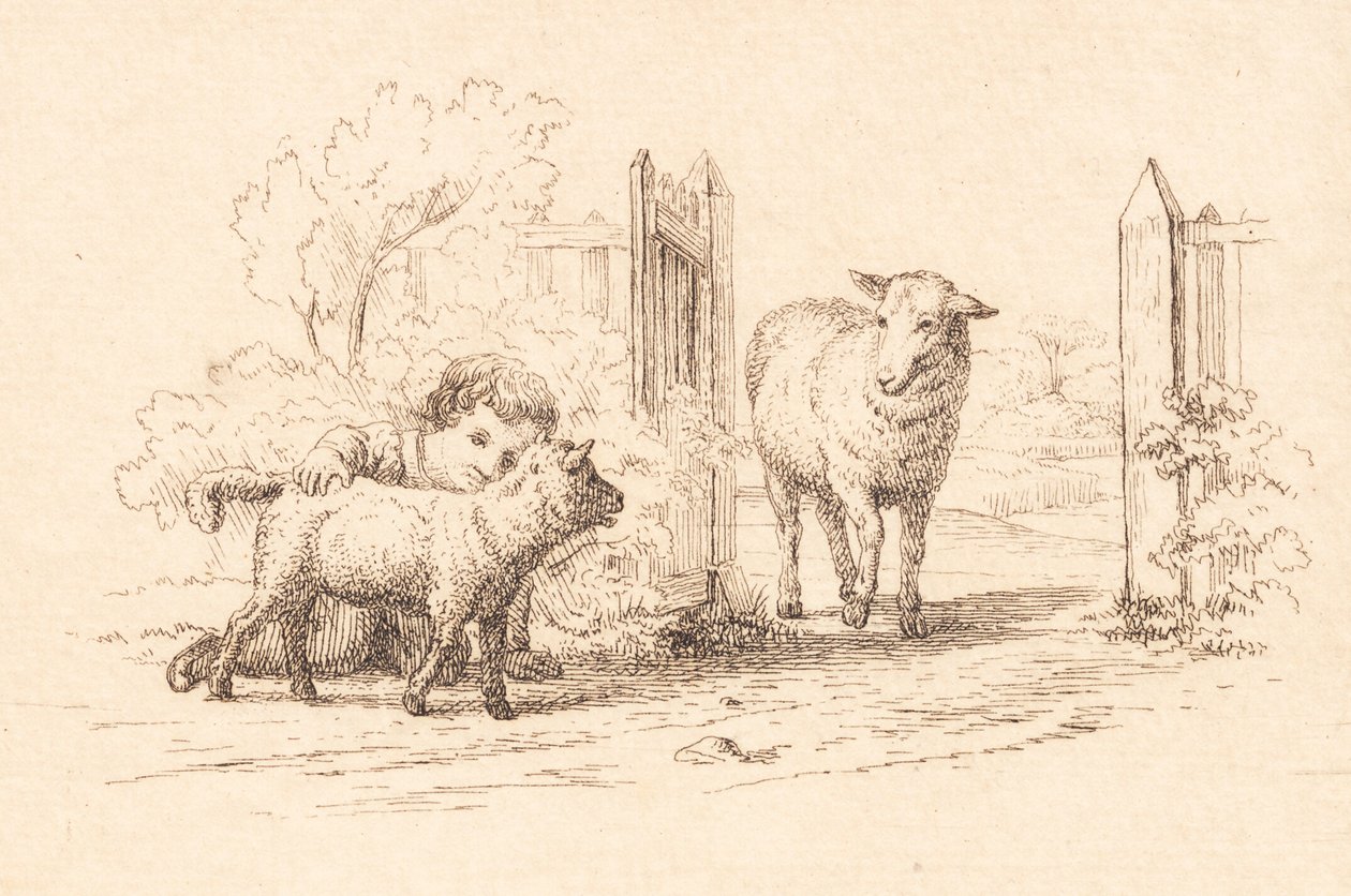 Illustration for "Fifty Fables for Children" by Hey by Martinus Rørbye
