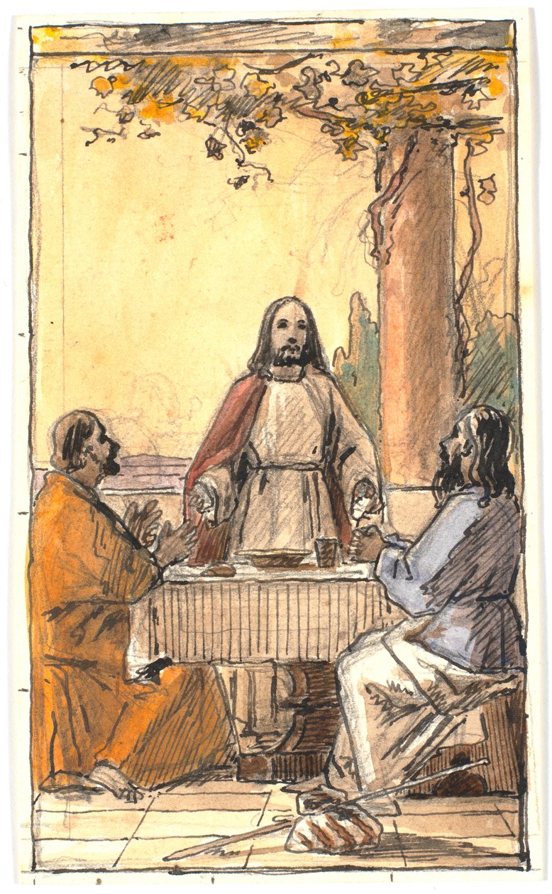 Christ and the Two Disciples in Emmaus by Martinus Rørbye