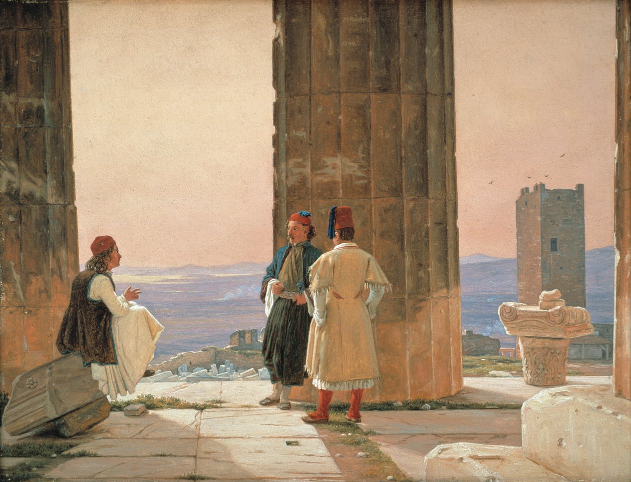 The View from the Temple of Athena on the Acropolis by Martinus Rørbye