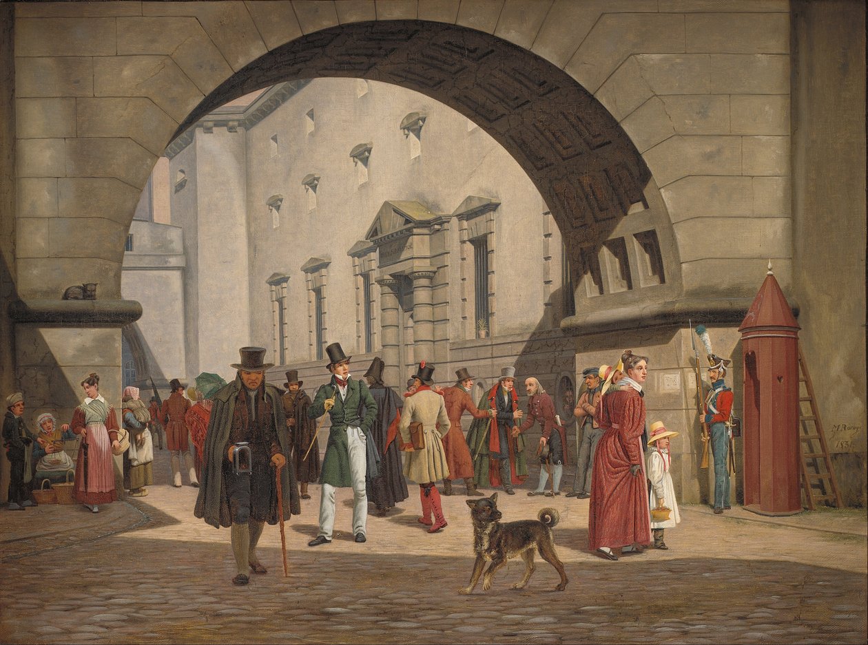 The Arrest Building at the Town and Courthouse by Martinus Rørbye