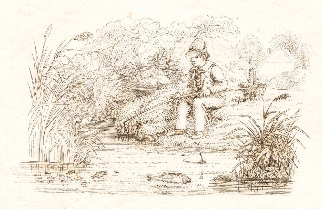 Illustration for "Fifty Fables for Children" by Hey by Martinus Rørbye