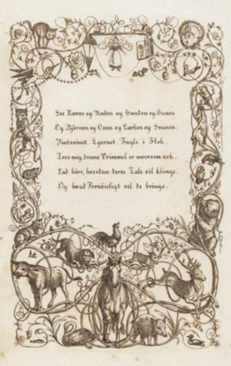 Illustration for "Fifty Fables for Children" by Hey by Martinus Rørbye
