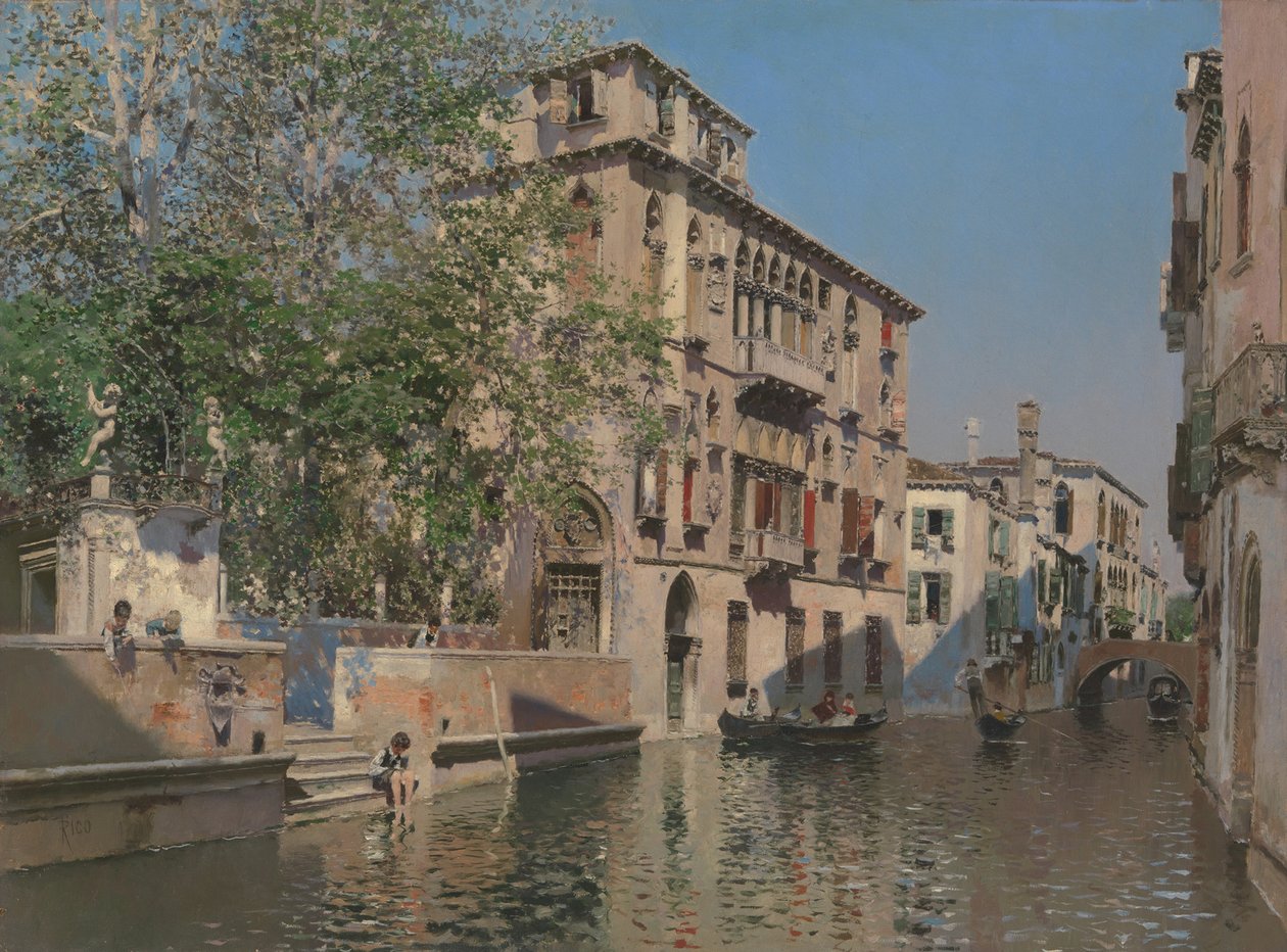 A Canal in Venice, c.1875 by Martín Rico y Ortega