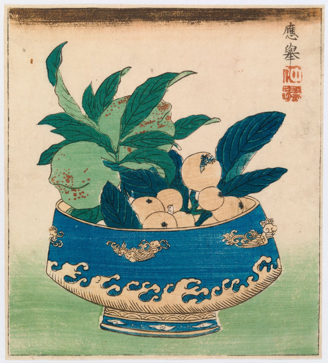 Peaches and Loquats by Maruyama Okyo