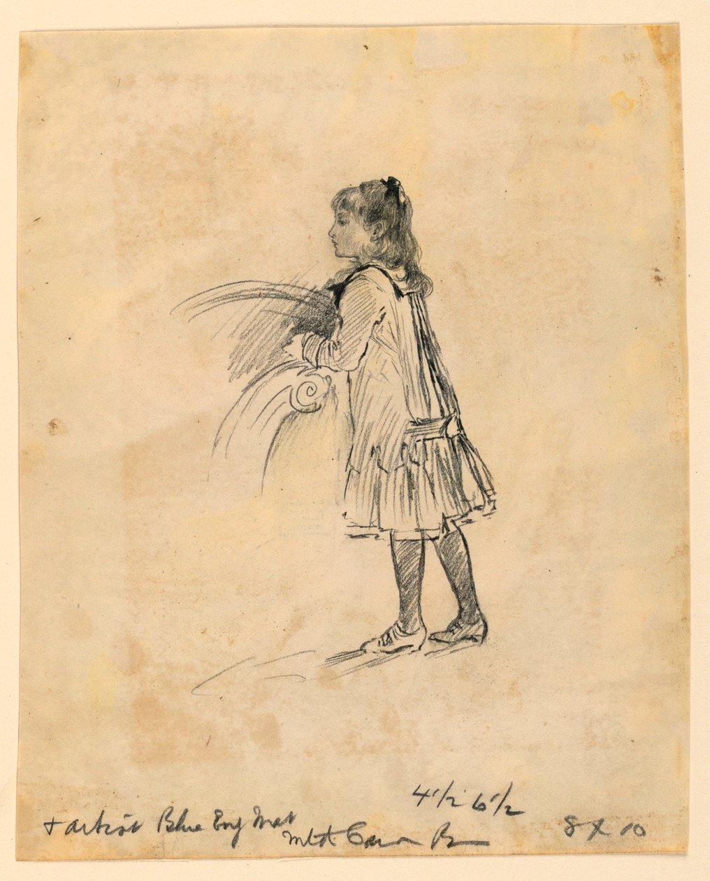 Marian Hague as a Child, 1883 by Mary A. Hallock Foote