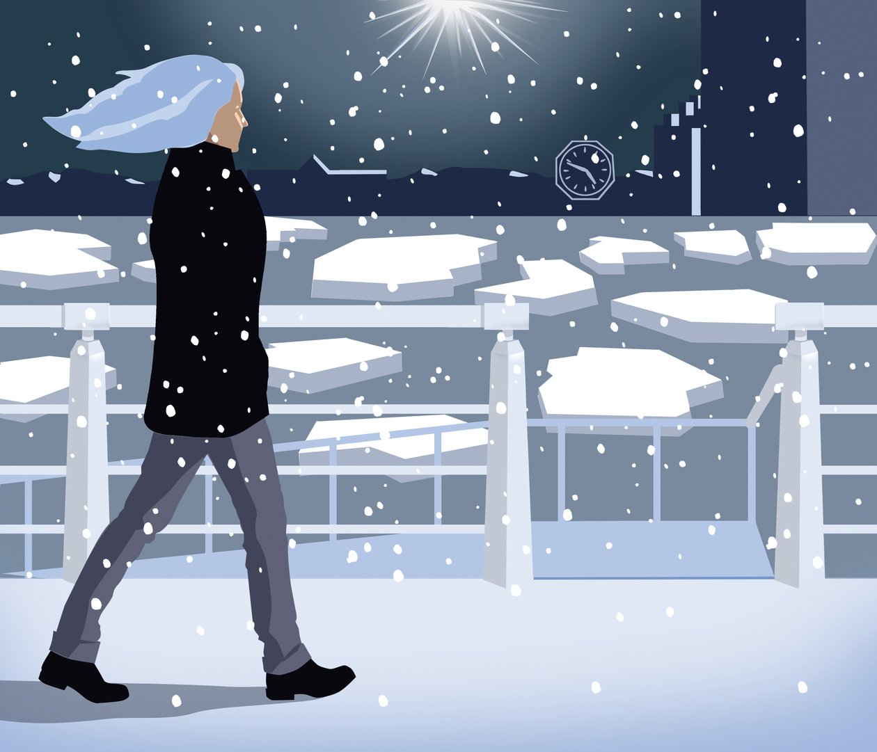 Winter River Walk, 2015 by Mary Ann Smith
