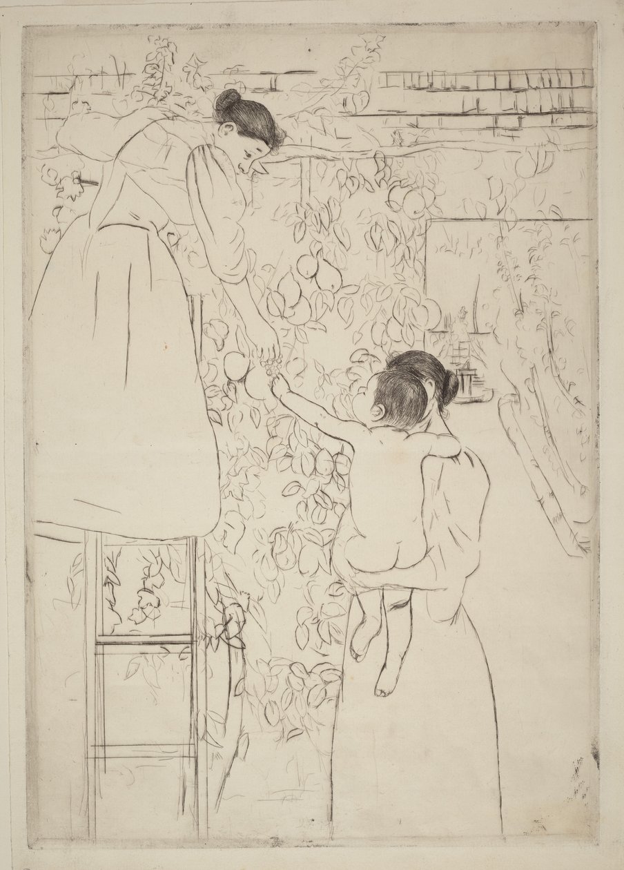 Gathering Fruit by Mary Cassatt