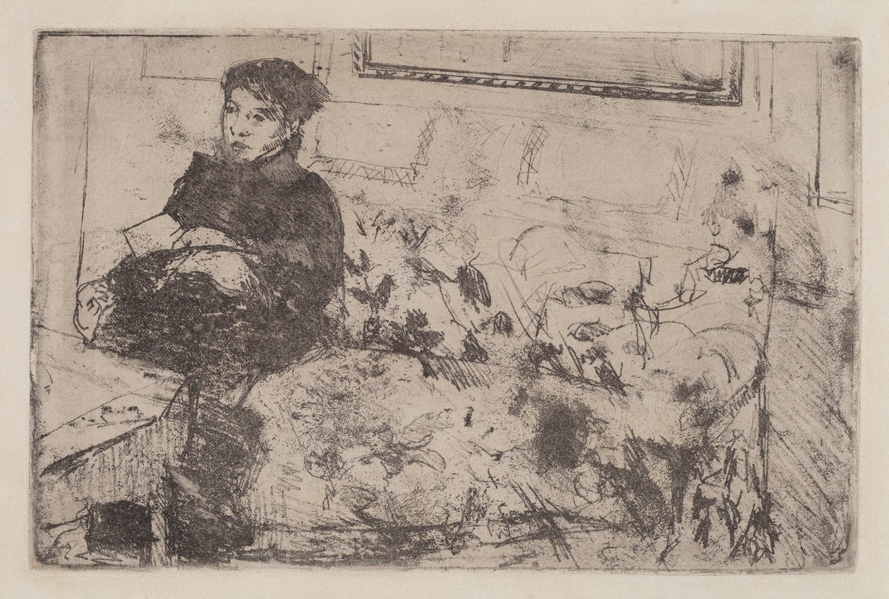 Interior: On the Sofa by Mary Cassatt