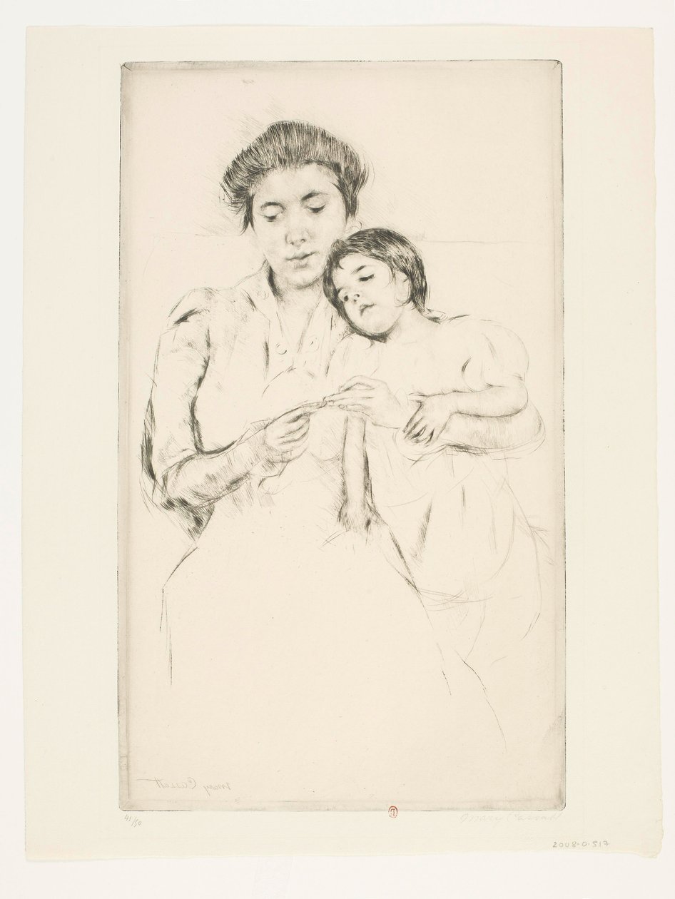 Crochet Lesson by Mary Cassatt