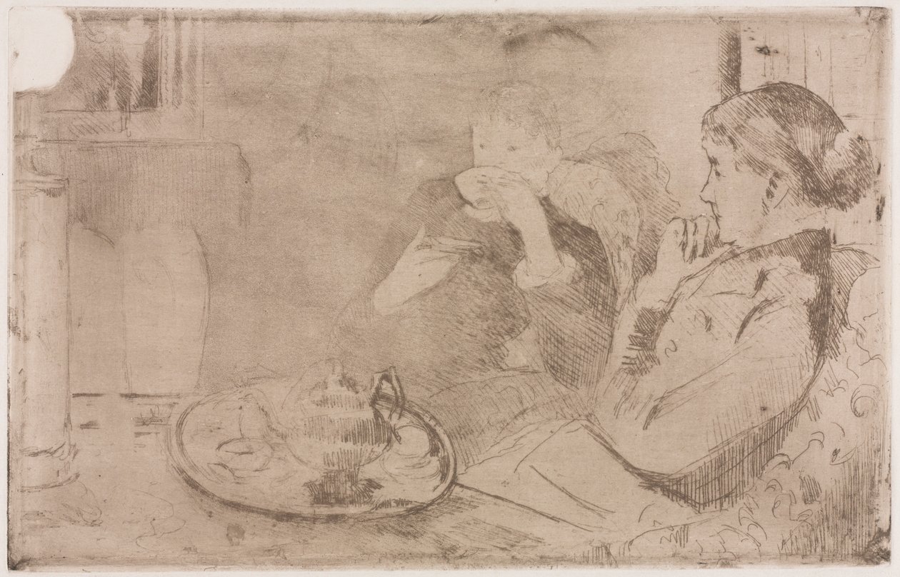 Lydia and Her Mother at Tea by Mary Cassatt