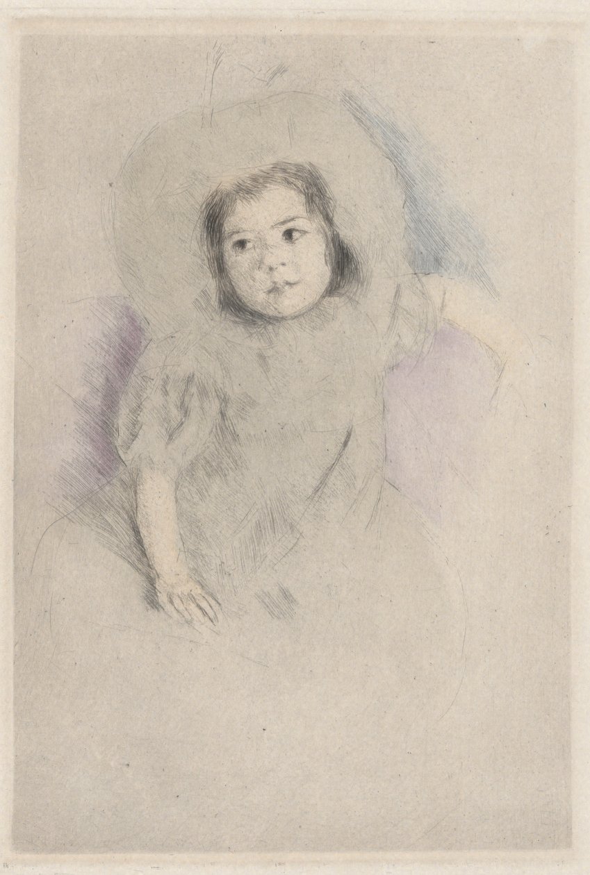 Margot Wearing a Bonnet (No. 1) by Mary Cassatt