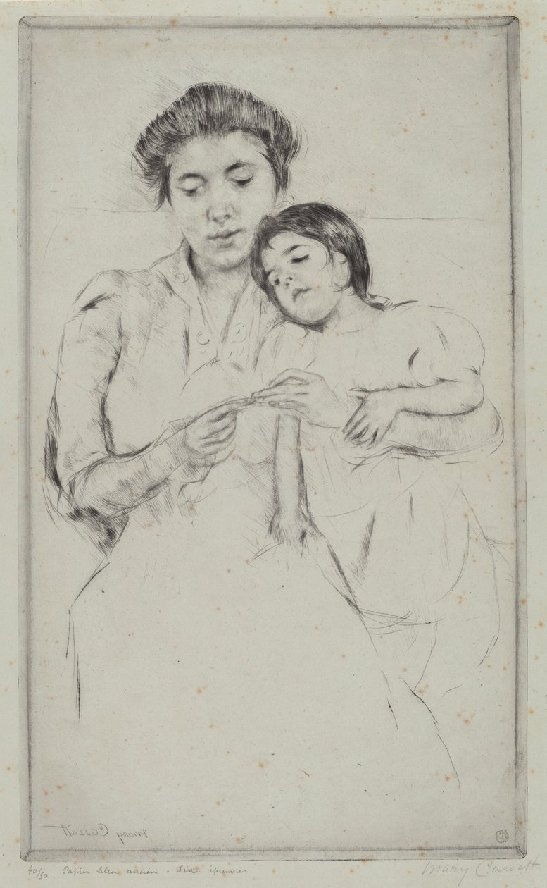 The Crocheting Lesson by Mary Cassatt