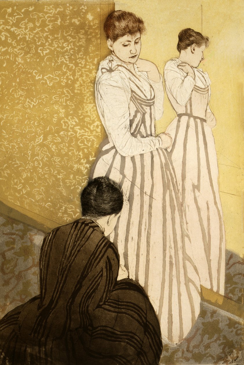 The Fitting by Mary Cassatt