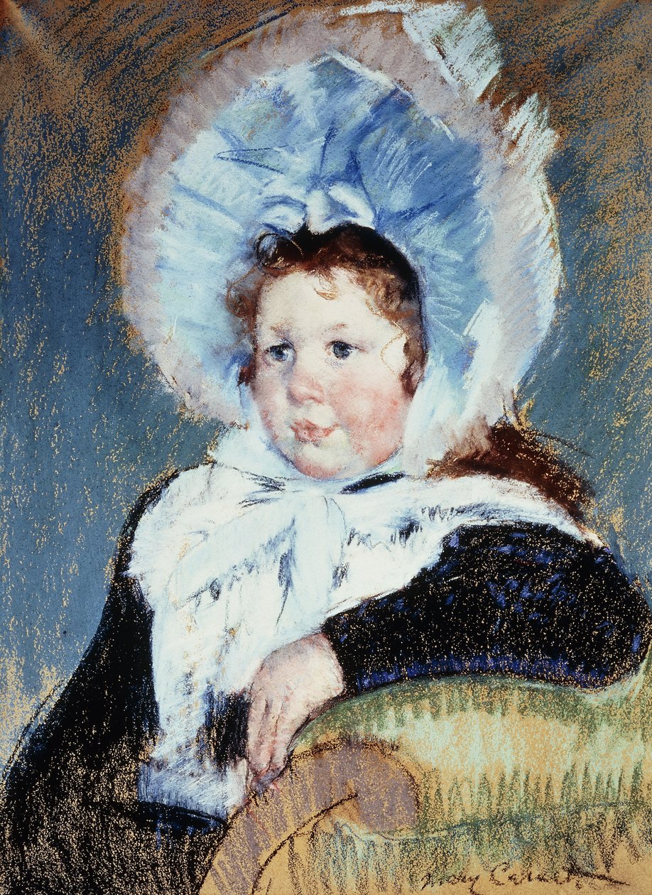 Dorothy in a Very Large Bonnet and a Dark Coat by Mary Cassatt