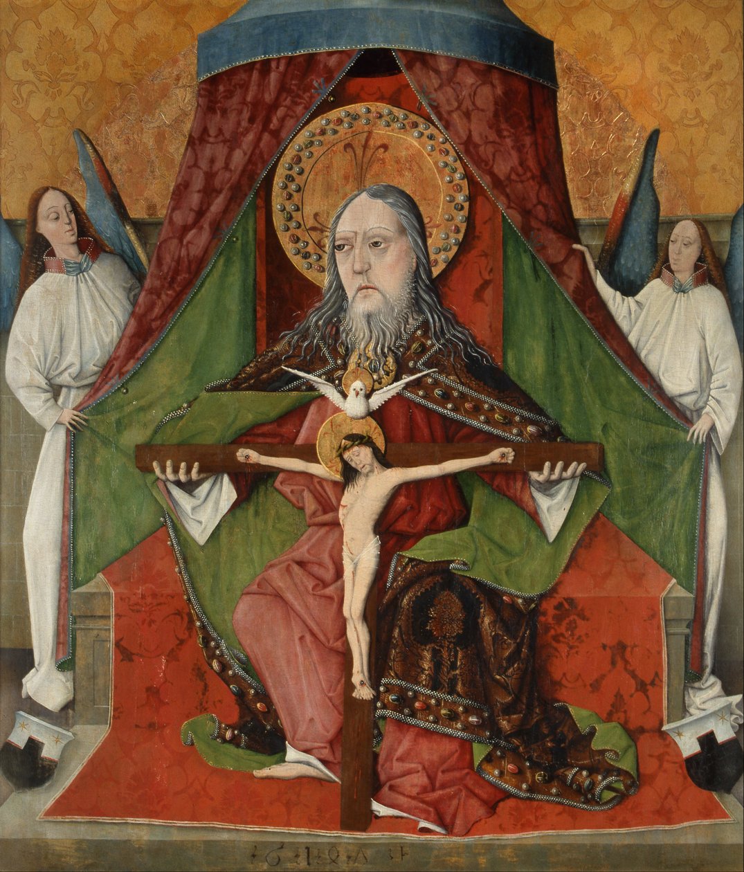 Holy Trinity, Central Panel from the High Altar of the Trinity Church, Mosóc by Master Gh