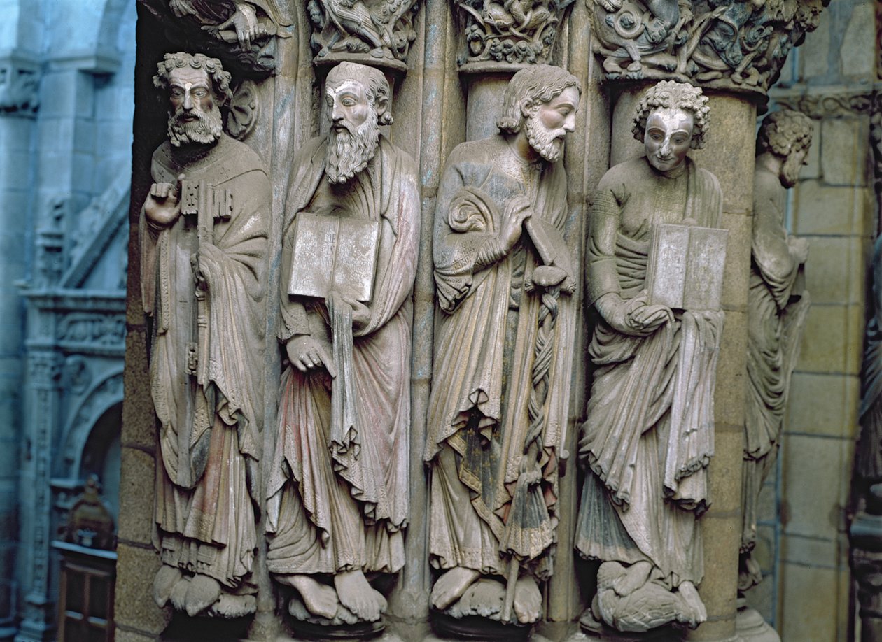 Portico de la Gloria Depicting the Apostles (detail) by Master Mateo