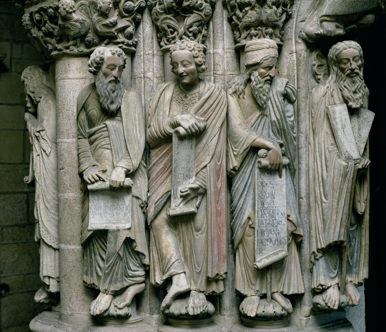 Portico de la Gloria with the Old Testament Prophets (detail) by Master Mateo