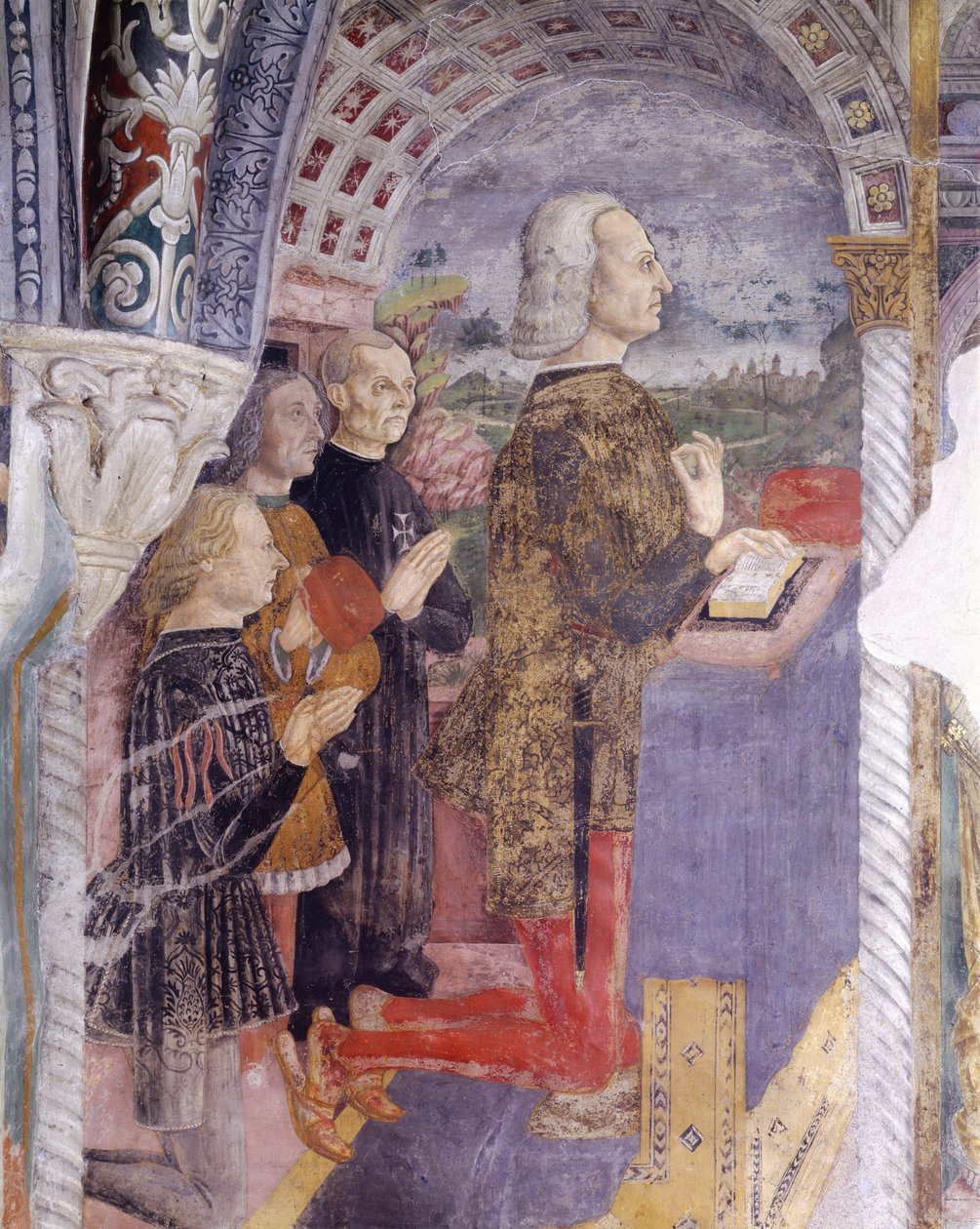 Fresco in chapel at Basilica of Santa Maria Assunta, Serralunga di Crea by Master of Crea