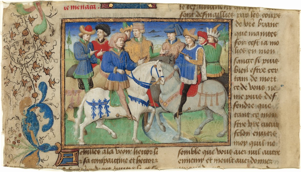Meeting of Achilles and Hector by Master of Girart de Roussillon