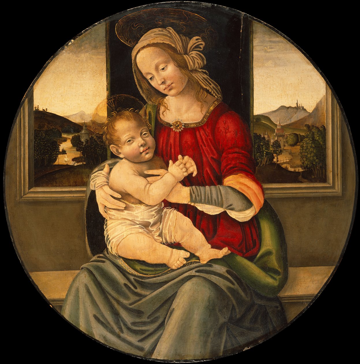 The Madonna and Child, a Landscape Beyond by Master of Naumburg Madonna