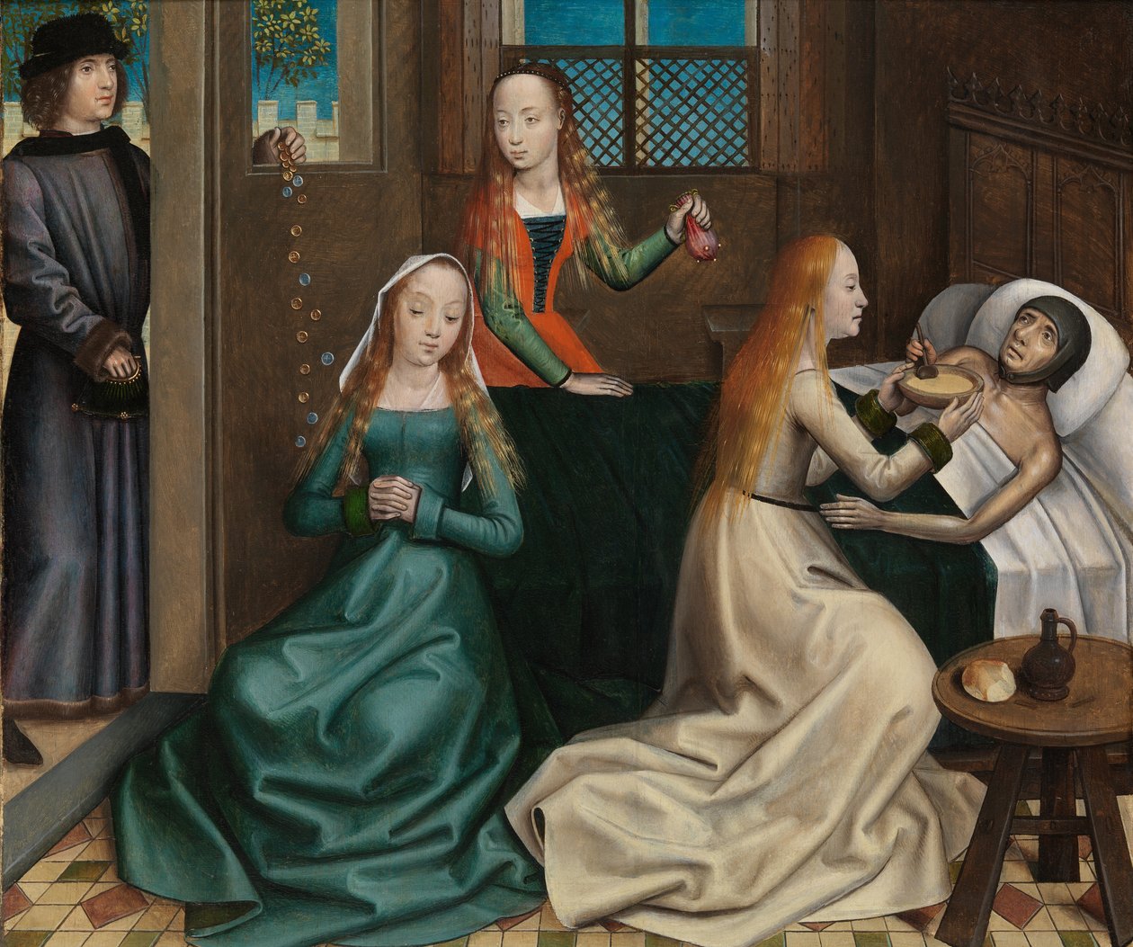 The Charity of St Nicholas, from the Altarpiece of St. Nicholas by Master of The Legend of St. Lucy