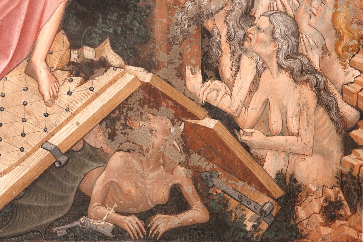 Resurrection and Descent into Limbo (detail of the Descent into Limbo), c.1420 by Master of Vignola