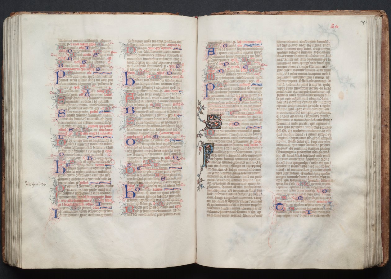 The Gotha Missal: Fol. 107r, Text by Master of the Boqueteaux