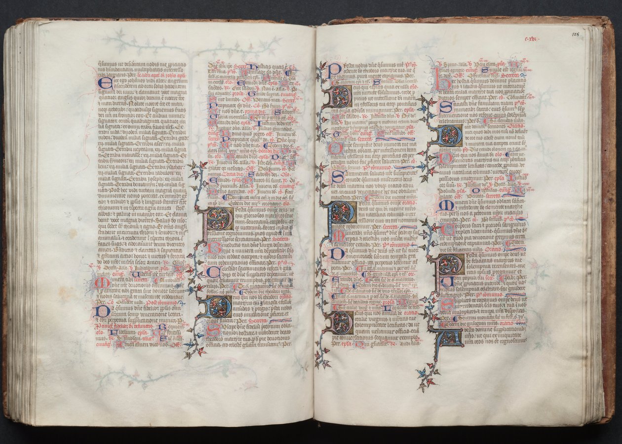 The Gotha Missal: Fol. 128r, Text by Master of the Boqueteaux