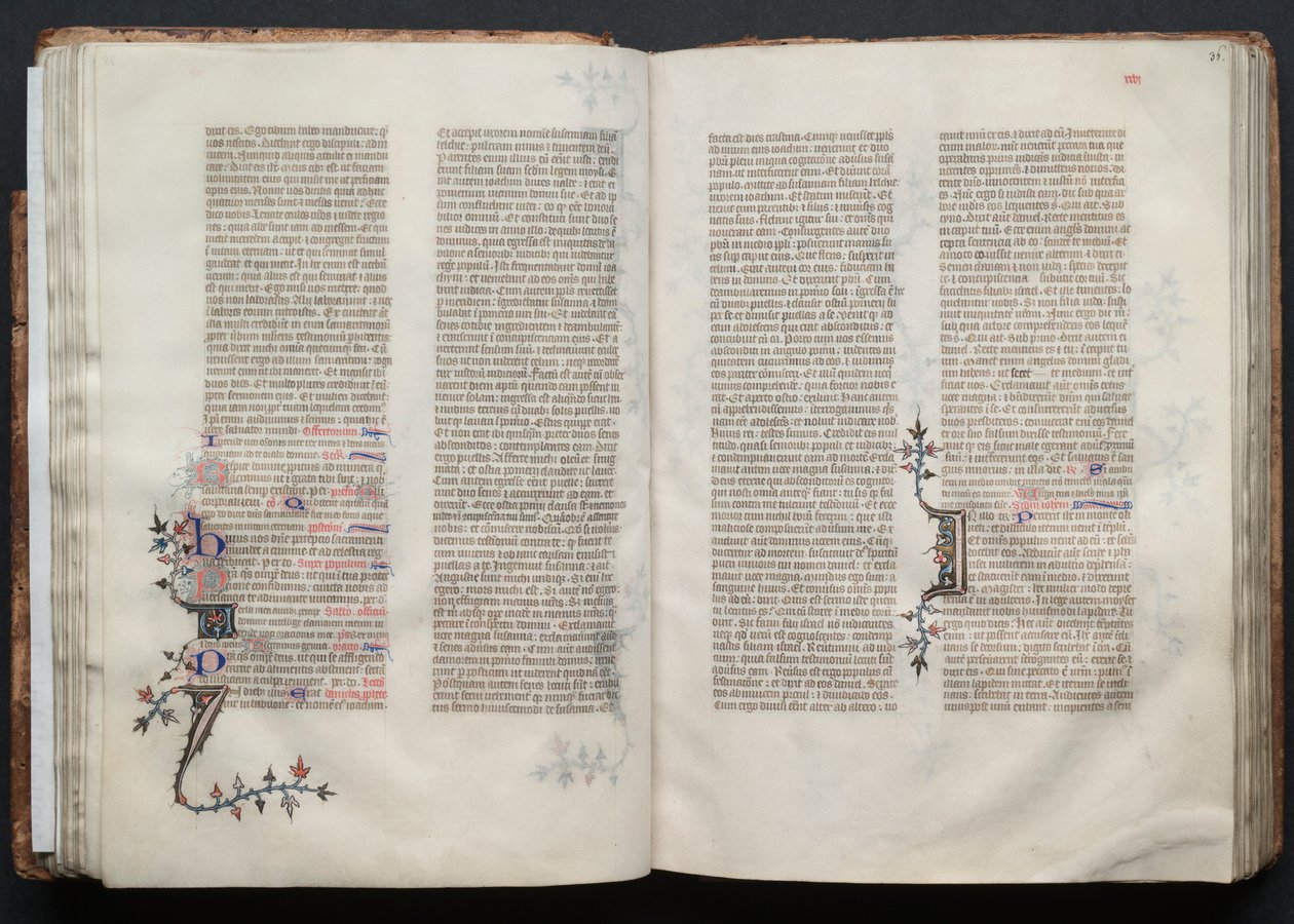 The Gotha Missal: Fol. 36r, Text, c. 1375 by Master of the Boqueteaux