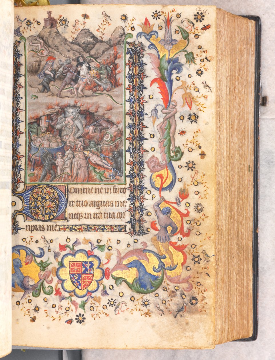 Hours of Charles the Noble, King of Navarre: fol. 106r, Last Judgment by Master of the Brussels Initials and Associates