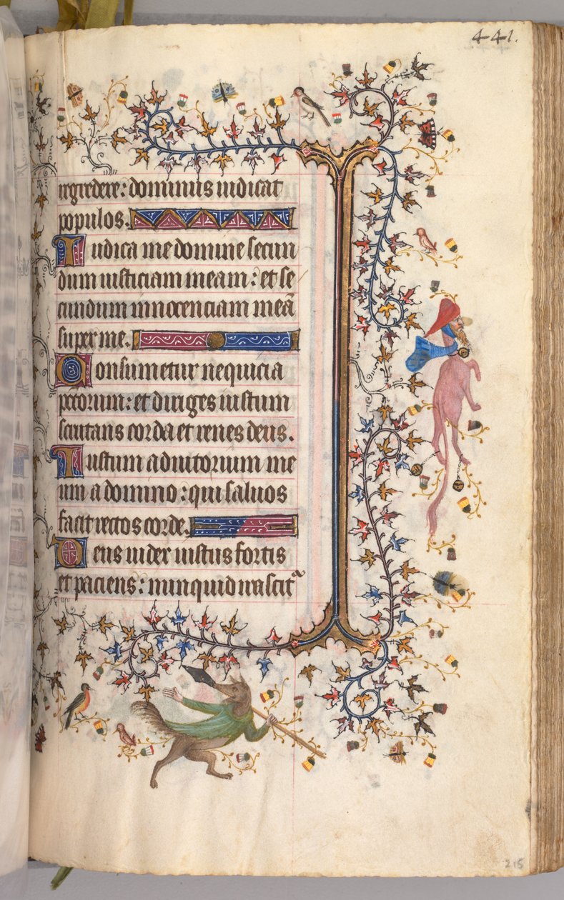 Hours of Charles the Noble, King of Navarre 1361-1425: fol. 215r, Text by Master of the Brussels Initials and Associates