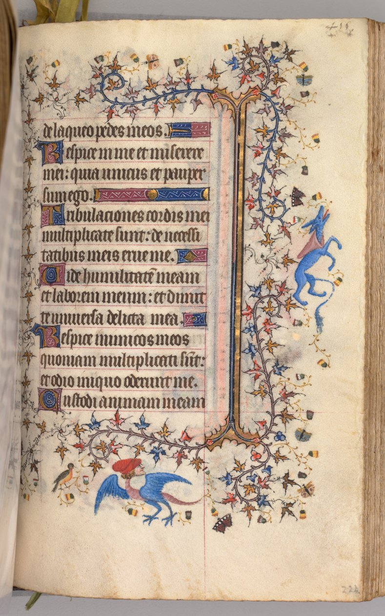 Hours of Charles the Noble, King of Navarre: fol. 222r, Text by Master of the Brussels Initials and Associates