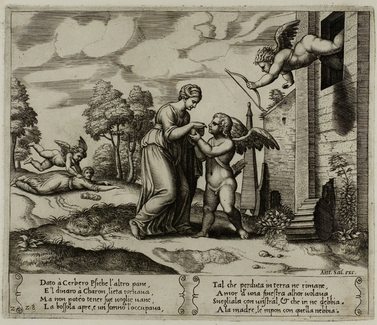 Psyche, Thinking to Appear More Beautiful, Opens the Fateful Box by Master of the Die