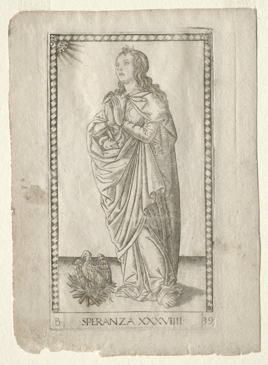 Hope (from the Tarocchi, series B: Cosmic Principles & Virtues, #39) by Master of the E Series Tarocchi