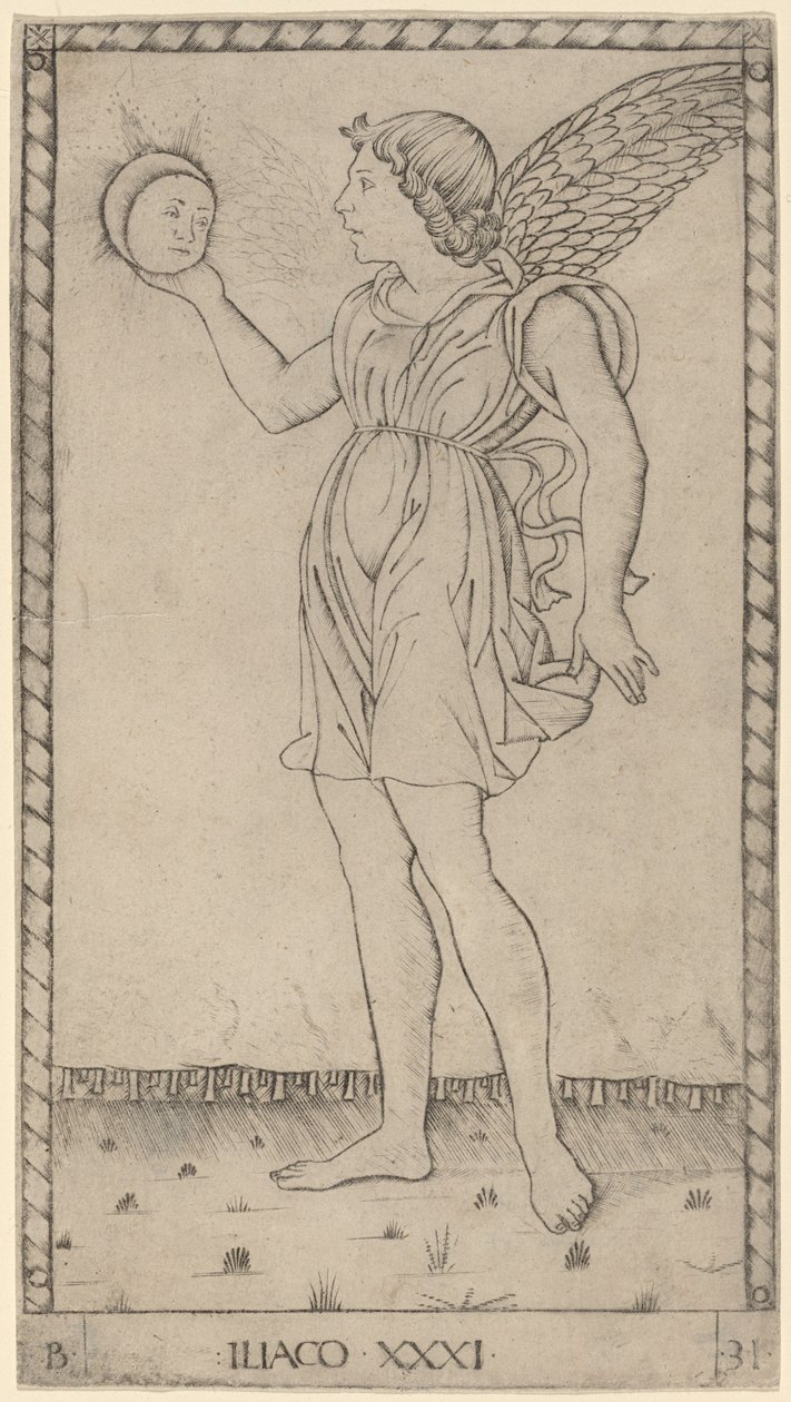 Genius of the Sun by Master of the E-Series Tarocchi