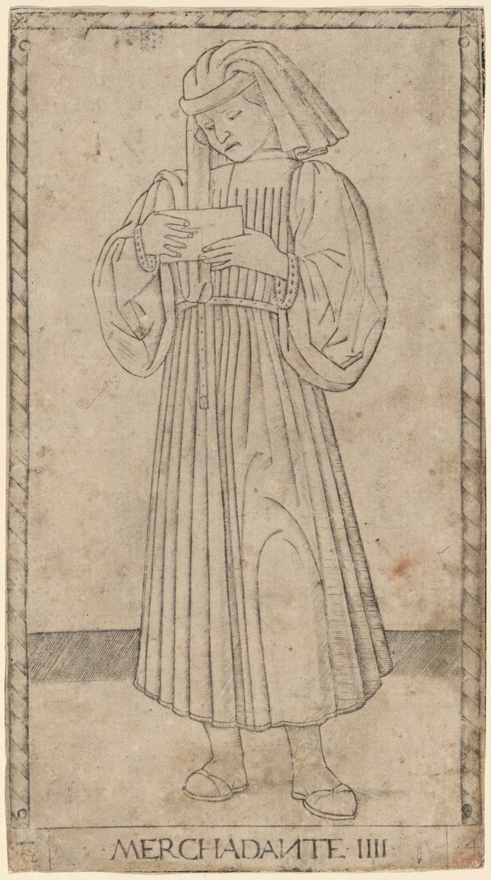 Merchant by Master of the E-Series Tarocchi