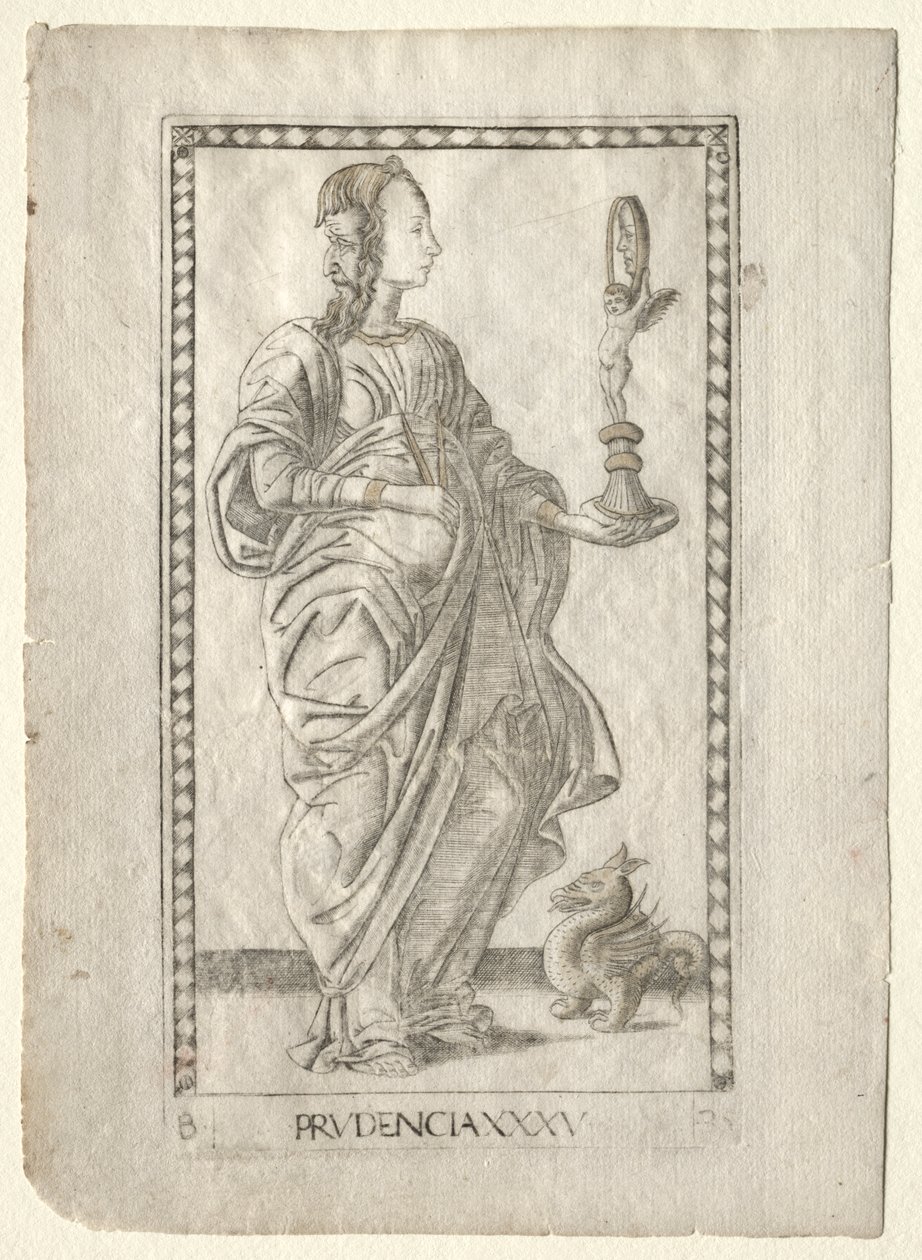 Prudence (from the Tarocchi, series B: Cosmic Principles & Virtues, #35) by Master of the E Series Tarocchi