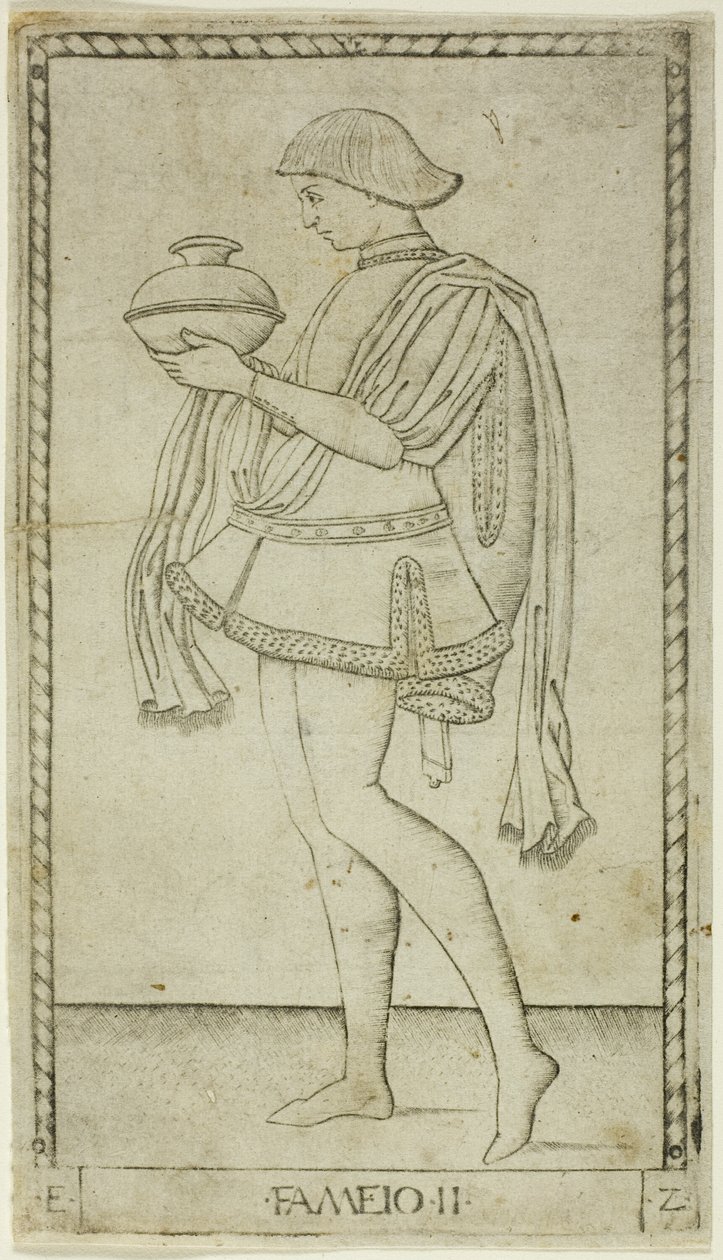 The Servant, Plate Two from The Ranks and Conditions of Men by Master of the E Series Tarocchi