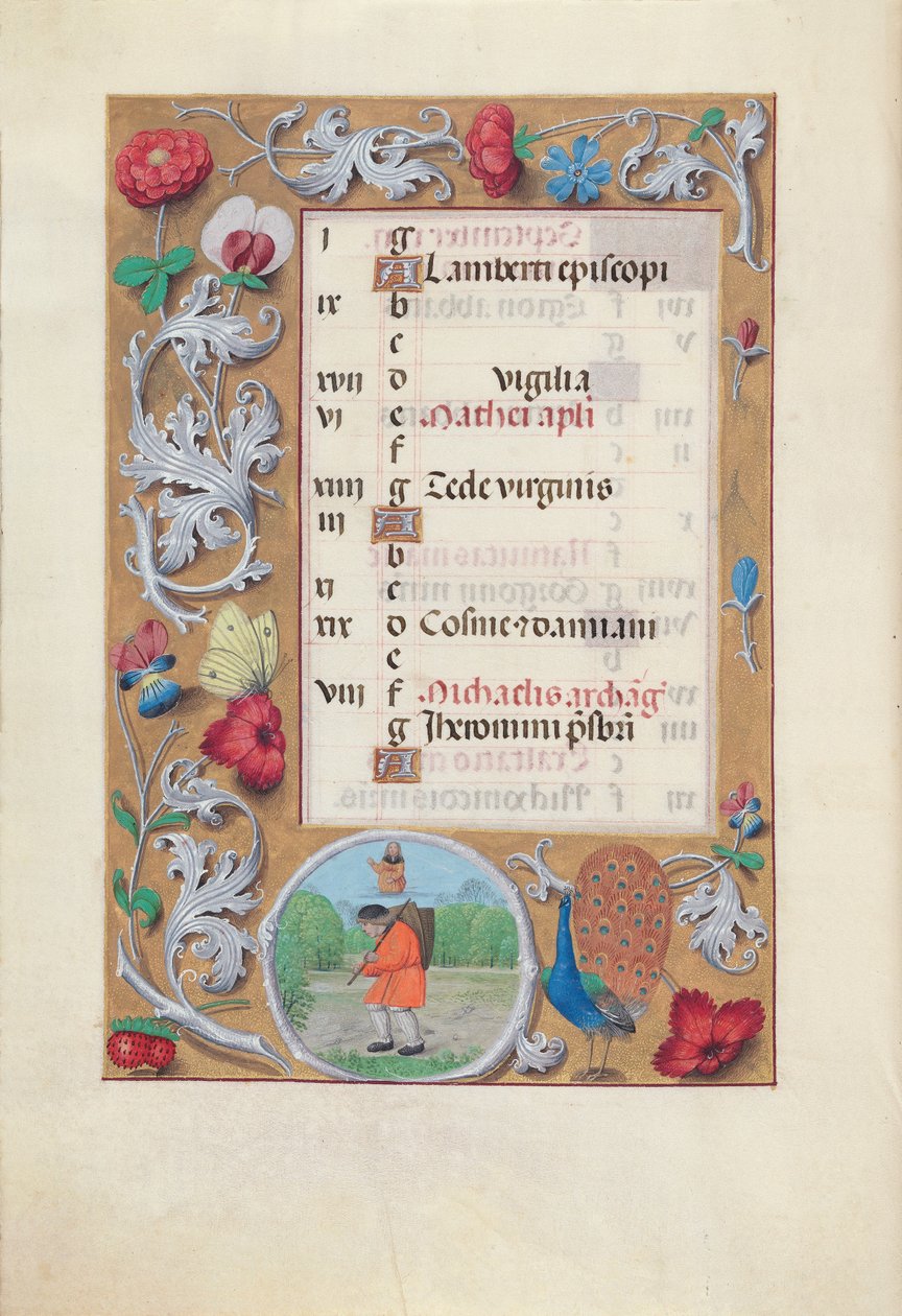 Hours of Queen Isabella the Catholic, Queen of Spain: Fol. 10v, September by Master of the First Prayerbook of Maximillian