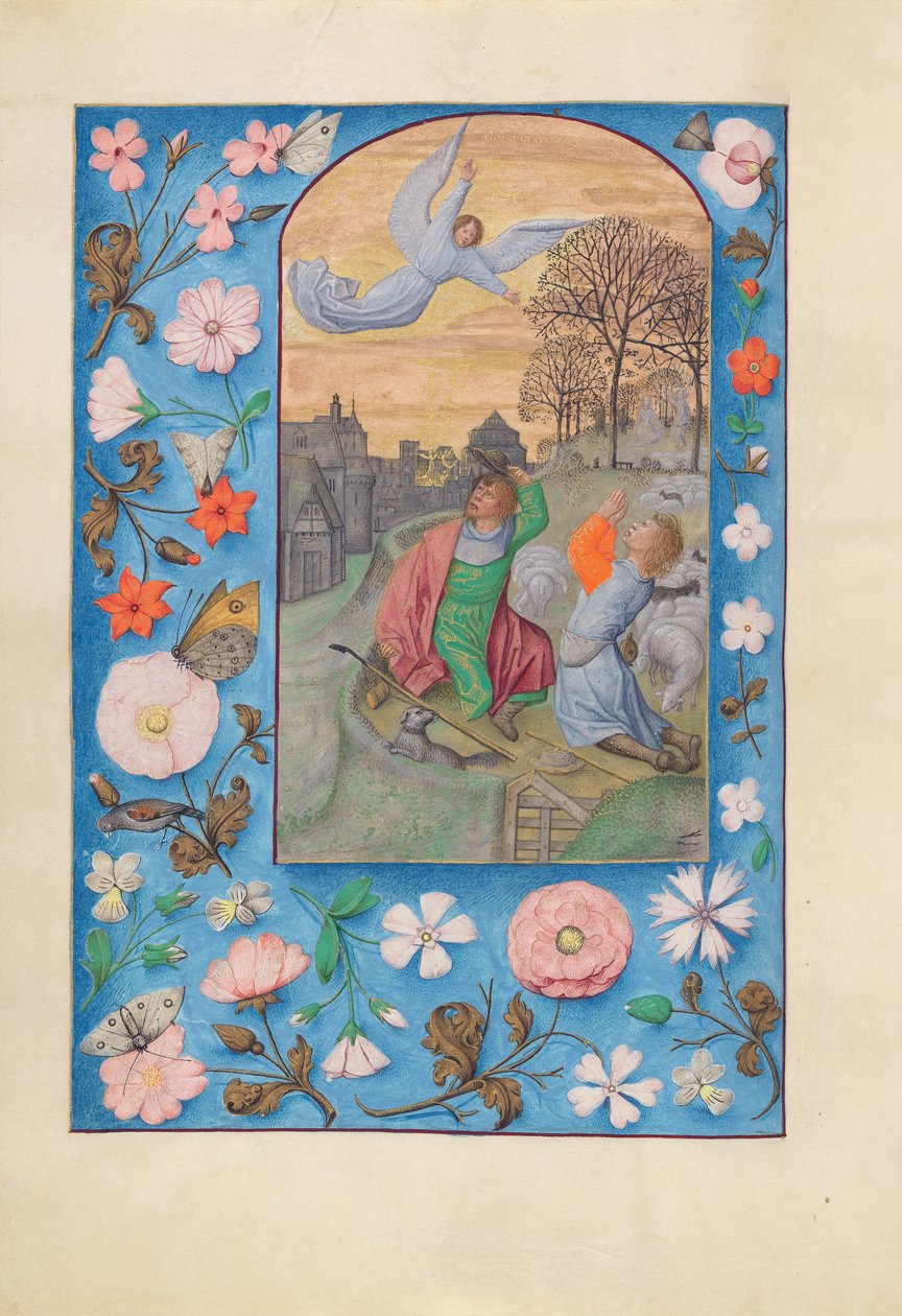 Hours of Queen Isabella the Catholic, Queen of Spain: Fol. 131v, Annunciation by Master of the First Prayerbook of Maximillian