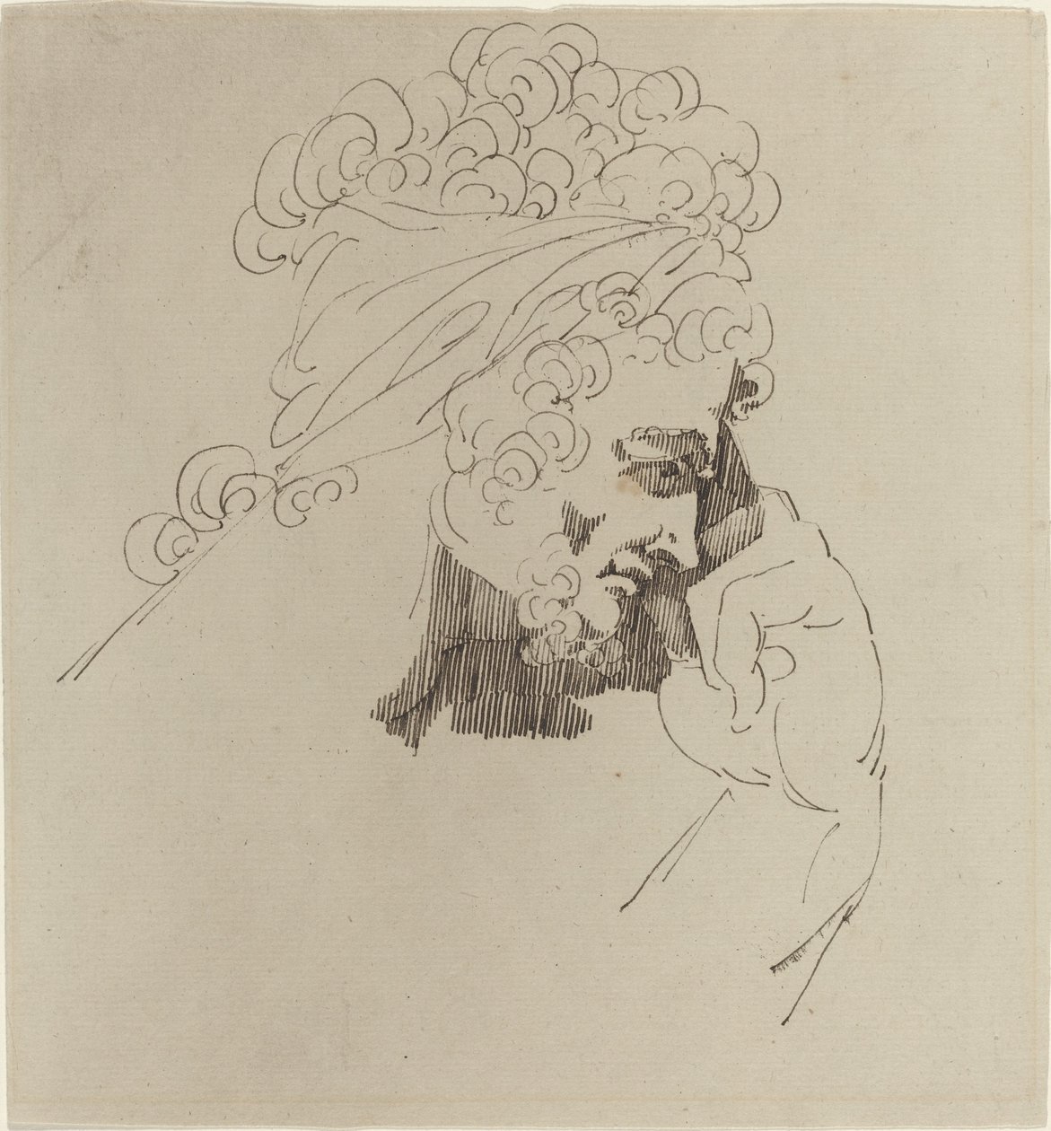 Head of a Man by Master of the Giants