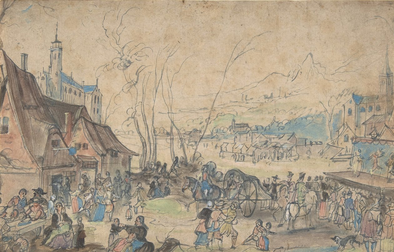 Village Fair, 16th century by Master of the Hermitage Sketchbook
