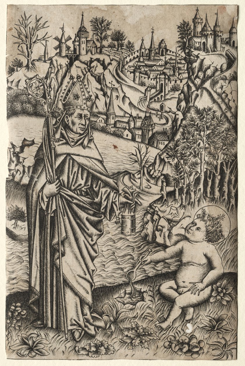 St. Augustine and the Child on the Seashore, c. 1465-1469 by Master of the Nuremberg Passion