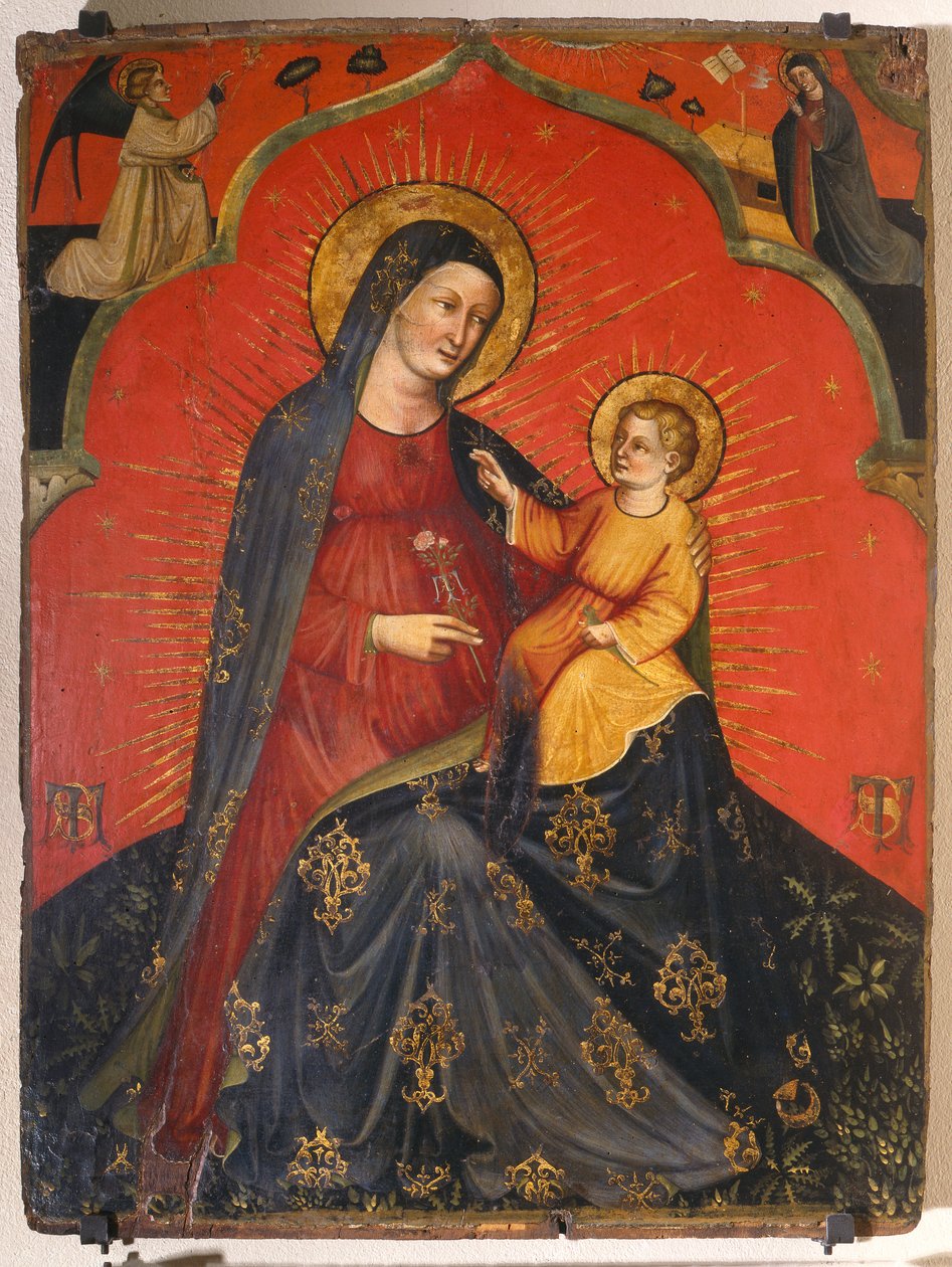 Madonna and Child and Annunciation, c.1390 by Master of the Pesaro Crucifix