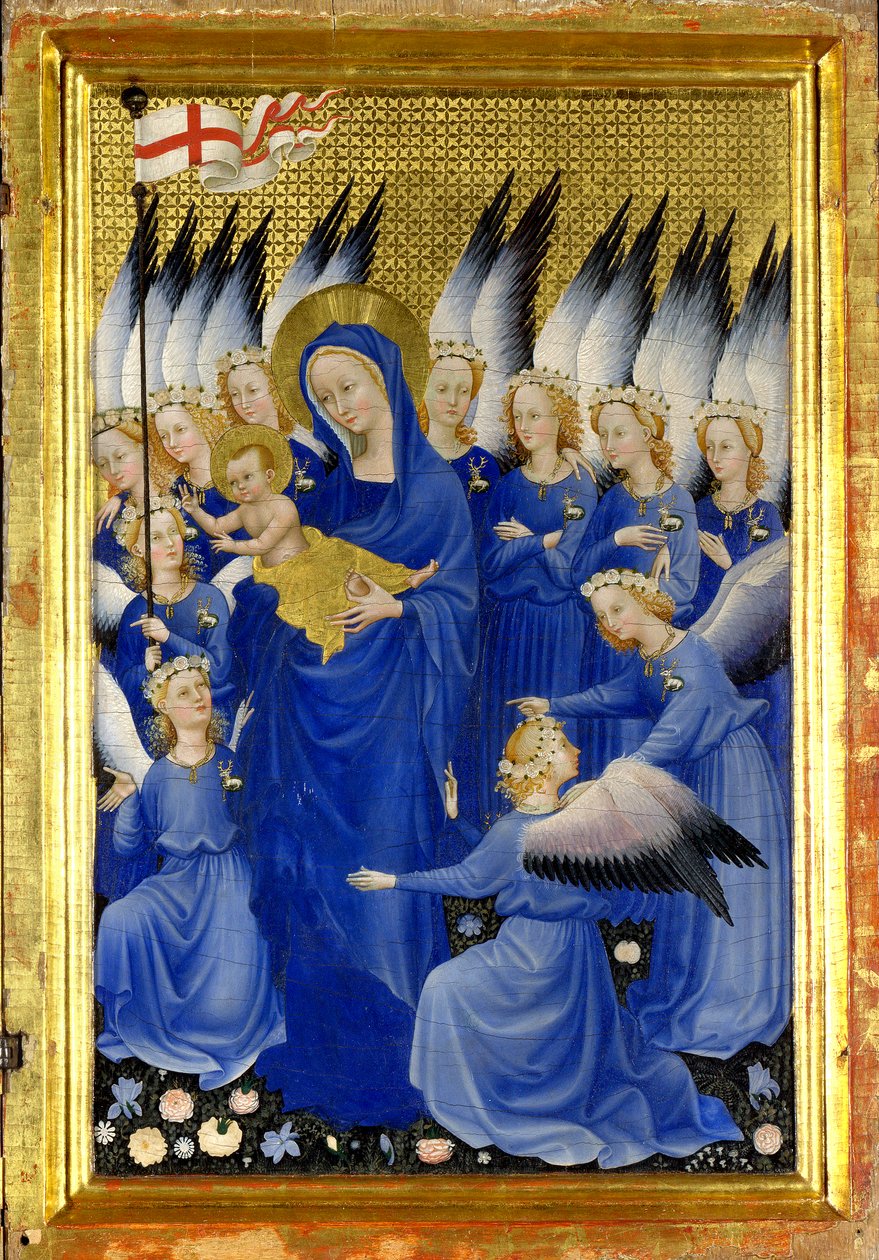 Virgin and Child with Angels (The Right Inside Panel of the Wilton Diptych) by Master of the Wilton Diptych