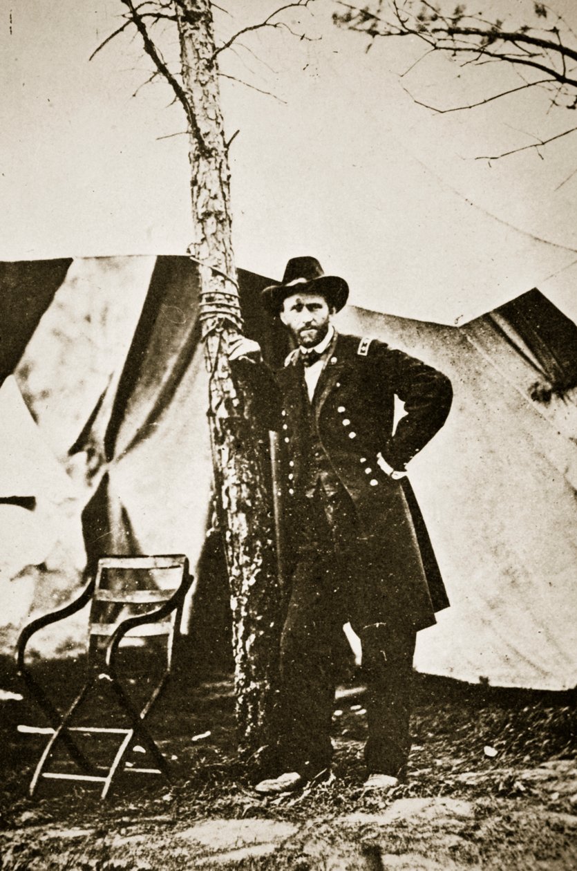 General Grant by Tree, City Point, 1864 by Mathew B. Brady