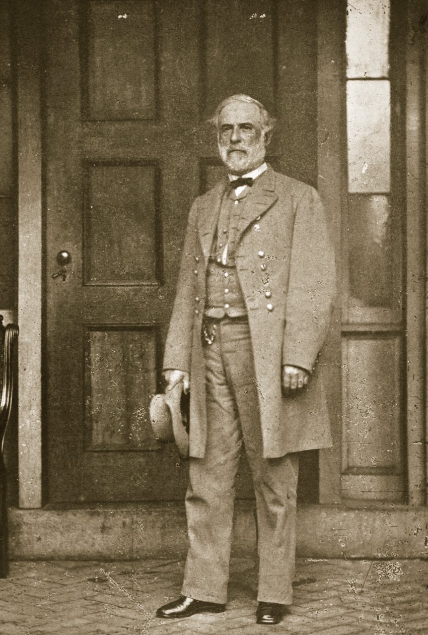 General Robert E. Lee Standing Outside His House in Richmond by Mathew B. Brady