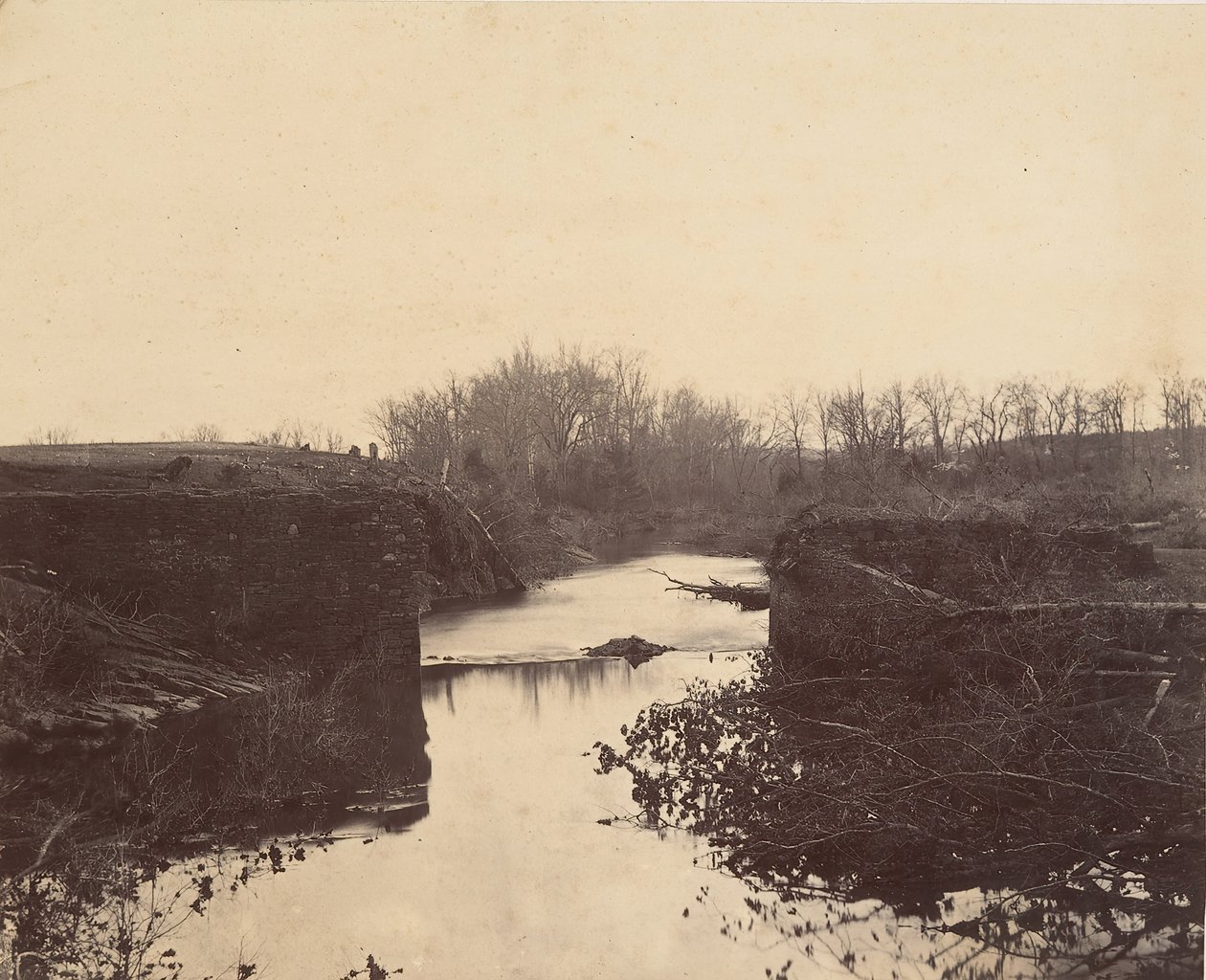 Ruins of Stone Bridge - Bull Run, 1862 by Mathew Brady