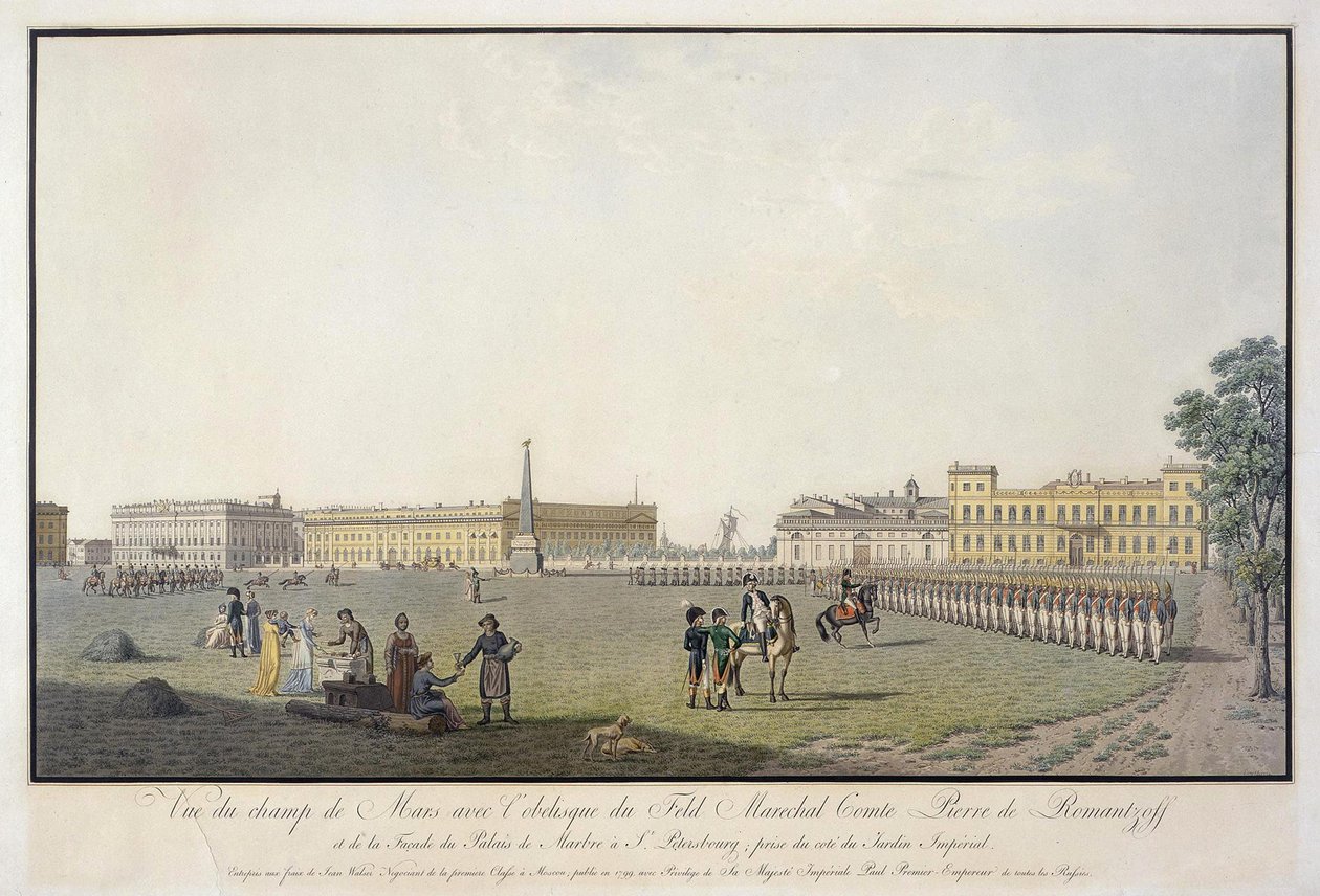 View of the Field of Mars and the Marble Palace in Saint Petersburg, 1804 by Mathias Gabriel Lory