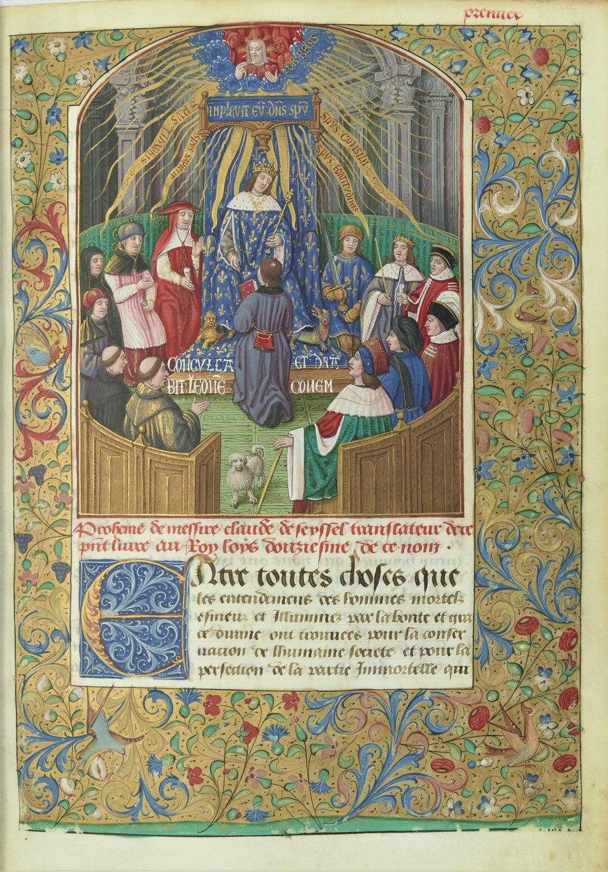 The Anabasis of Xenophon Translated by Claude de Seyssel: Dedication Scene, the Manuscript is Offered by the Translator to Louis XII by Maitre de Philippe de Gueldre